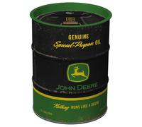 Nostalgic-Art Retro money box, 600 ml, John Deere - Special-Purpose Oil Black - Gift idea for tractor fans, Official License Product (OLP), metal piggy bank, vintage design