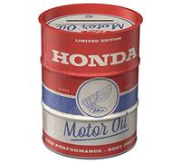 Nostalgic-Art Retro Money Box 600ml Honda MC - Motor Oil - Gift Idea for Honda Accessories Fans Original Licensed Product (OLP) Metal Piggy Bank Vintage Tin Money Box