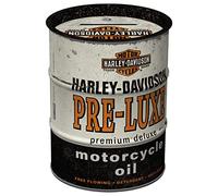 Nostalgic-Art Retro Money Box Oil Barrel, Harley-Davidson - PRE-LUXE - Gift idea for motorbike fans, Metal Piggy Bank, Vintage Tin Moneybank, 600 ml
