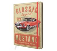 Nostalgic-Art Retro Notebook A5 Ford Mustang - Classic Legend - Gift Idea for Ford Accessories Fans, Original Licensed Product (OLP), Bullet Journal Dotted, Vintage Design