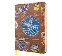 Nostalgic-Art Retro Notebook A5 Pan Am - Travel Stickers - Gift Idea for Travel Enthusiasts, Bullet Journal Dotted, Vintage Design