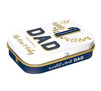 Nostalgic-Art Retro Number 1 Dad Pill Box - Gift Idea for Best Dad - Peppermint Tin - Vintage Design - 4 x 6 x 2 cm