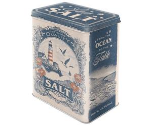 Nostalgic-Art Retro Storage Container L, 3 Litre, Sea Salt - Kitchen Gift Idea Large Metal Container Vintage Design