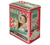 Nostalgic-Art Retro Storage Jar L, Say it 50's - Have A Coffee - Gift Idea for Nostalgia Fans Large Tin Coffee Tin Vintage Design 3L
