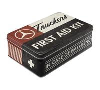 Nostalgic-Art Retro storage tin box flat, 2.5 l, Daimler Truck - First Aid Kit - Gift idea for trucker, metal tin with lid, vintage design