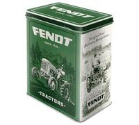 Nostalgic-Art Retro storage tin box L, 3 l, Fendt - Green Fields - Gift idea for tractor fans, Official License Product (OLP), large metal tin, vintage design