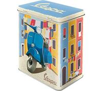 Nostalgic-Art Retro storage tin box L, 3 l, Vespa - Italian Laundry | original Vespa license product (OLP), metal coffee tin, vintage design, Gift idea for scooter fans