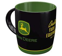 Nostalgic-Art Retro Style Coffee Mug, 330ml, John Deere - Logo Black - Gift Idea for Tractor Lovers, Ceramic Cup, Deco Vintage Design