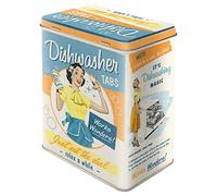 Nostalgic-Art Retro Style Storage Jar L, 3L, Dishwasher Tabs - Gift Idea for Nostalgia Friends, Large Tin Tin Tin Vintage Design