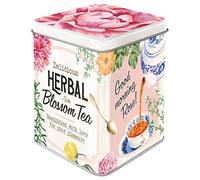 Nostalgic-Art Retro Tea Canister 100g Herbal Blossom Tea - Gift Idea for Tea Lovers, Storage for Loose Tea and Tea Bags, Vintage Design