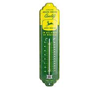 Nostalgic-Art Retro Thermometer 7 x 28 cm John Deere - In All Kinds of Weather - Gift Idea for Tractor Fans Original Licensed Product (OLP) Metal Vintage Design