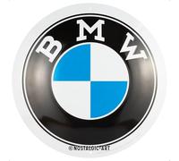 Nostalgic-Art Retro tin sign, Ø 35 cm, BMW - Logo - Gift idea for BMW fans, Official License Product (OLP), made of metal, vintage design