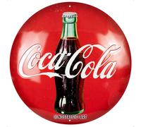Nostalgic-Art Retro tin sign, Ø 35 cm, Coca-Cola - Gift idea for Coke fans, Official License Product (OLP), made of metal, vintage design