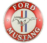 Nostalgic-Art Retro tin sign, Ø 35 cm, Ford Mustang - 3 Stripes Red - Gift idea for Ford fans, Official License Product (OLP), made of metal, vintage design
