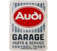 Nostalgic-Art Retro Tin Sign 15 x 20 cm Audi Garage - Gift Idea for Audi Accessories Fans Metal Vintage Design