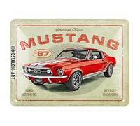 Nostalgic-Art Retro tin sign, 15 x 20 cm, Ford Mustang - GT 1967 Red - Gift idea for Ford fans, Official License Product (OLP), made of metal, vintage design