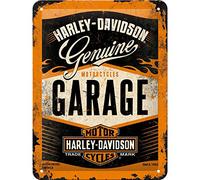 Nostalgic-Art Retro tin sign, 15 x 20 cm, Harley - Garage | original Harley-Davidson license product (OLP), made of metal, vintage design, Gift idea for bikers