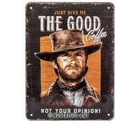 Nostalgic-Art Retro tin sign, 15 x 20 cm, The Good Coffee | original Celebrities license product (OLP), made of metal, vintage design, Gift idea for Western fans