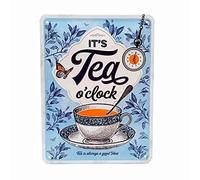 Nostalgic-Art Retro Tin Sign 15x20cm It's Tea O'Clock - Kitchen Gift Idea Metal Vintage Design