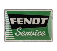 Nostalgic-Art Retro Tin Sign, 20 x 30 cm, Fendt - Service - Gift Idea for Tractor Fans, Original Licensed Product (OLP), Made of Metal, Vintage Design, Tin Signs Sayings