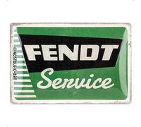 Nostalgic-Art Retro Tin Sign, 20 x 30 cm, Fendt - Service - Gift Idea for Tractor Fans, Original Licensed Product (OLP), Made of Metal, Vintage Design, Tin Signs Sayings