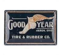 Nostalgic-Art Retro Tin Sign, 20 x 30 cm, Goodyear - Wing Foot Logo 1901 - Gift Idea for Motor Fans, Original Licensed Product (OLP), Made of Metal, Vintage Design, Tin Signs Sayings, Tyre Decoration
