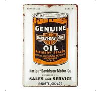 Nostalgic-Art Retro tin sign, 20 x 30 cm, Harley-Davidson - Genuine Oil Can - Gift idea for bikers, made of metal, vintage design