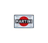 Retro tin sign metal sign vintage 8 x 12 in - Martini - Martini Logo White