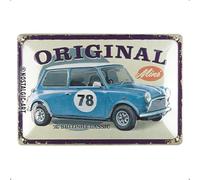 Nostalgic-Art Retro tin sign, 20 x 30 cm, Mini - The British Classic - Gift idea for Mini Cooper fans, made of metal, vintage design