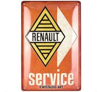 Nostalgic-Art Retro Tin Sign, 20 x 30 cm, Renault - Service - Gift Idea for Renault Accessories Fans, Original Licensed Product (OLP), Made of Metal, Vintage Design, Tin Signs Sayings