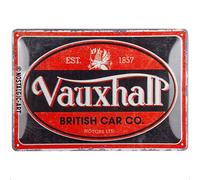 Nostalgic-Art Retro tin sign, 20 x 30 cm, Vauxhall - Vintage Oval - Gift idea for Vauxhall fans, made of metal, vintage design