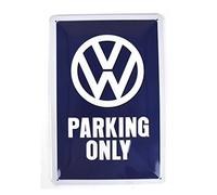 Nostalgic-Art Retro tin sign, 20 x 30 cm, VW - Parking Only | original Volkswagen license product (OLP), made of metal, vintage design, Gift idea for VW Bus fans