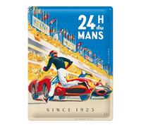 Nostalgic-Art Retro tin sign, 30 x 40 cm, 24h Le Mans - Racing Poster Blue - Gift idea for motor fans, made of metal, vintage design