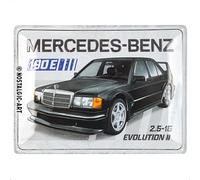 Nostalgic-Art Retro tin sign, 30 x 40 cm, Mercedes - Evolution II | original Mercedes-Benz license product (OLP), made of metal, vintage design, Gift idea for Mercedes fans