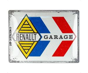 Nostalgic-Art Retro Tin Sign, 30 x 40 cm, Renault - Garage - Gift Idea for Renault Accessories Fans, Original Licensed Product (OLP), Metal, Vintage Design, Tin Signs Sayings