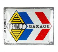 Nostalgic-Art Retro tin sign, 30 x 40 cm, Renault - Garage | original Renault license product (OLP), made of metal, vintage design, Gift idea for Renault fans