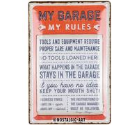 Nostalgic-Art Retro tin sign, 7.9" x 11.8", My Garage, My Rules (0,28mm) - Gift idea for mechanics, made of metal, vintage design