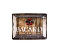 Nostalgic-Art Retro Tin Sign - Bacardi - Wood Barrel Logo - Gift idea for rum fans, Metal Plaque, Vintage design for wall decoration, 30 x 40 cm