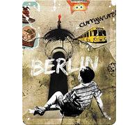 Nostalgic-Art Retro Tin Sign Berlin Street Art - Souvenir Gift idea, Metal Plaque, Vintage Design for Wall Decoration, 15 x 20 cm