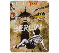 Nostalgic-Art Retro Tin Sign Berlin Street Art - Souvenir Gift idea, Metal Plaque, Vintage Design for Wall Decoration, 15 x 20 cm
