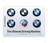 Tin sign metal sign 12 x 16 in -BMW - BMW Logo Evolution