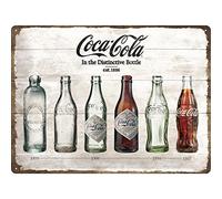 Nostalgic-Art Retro Tin Sign - Coca-Cola - Bottle Timeline - Gift idea for Coke fans, Metal Plaque, 30 x 40 cm