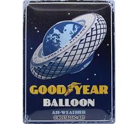 Nostalgic-Art Retro Tin Sign - Goodyear - Super Cushion - Gift idea for car and motor fans, Metal Plaque, Vintage design for decoration, 30 x 40 cm