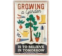 Nostalgic-Art Retro Tin Sign - Growing Gift idea for hobby gardeners, Metal Plaque, 20 x 30 cm
