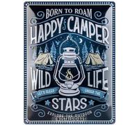 Nostalgic-Art Retro Tin Sign - Happy Camper - Gift idea for camping fans, Metal Plaque, Vintage design for wall decoration, 30 x 40 cm