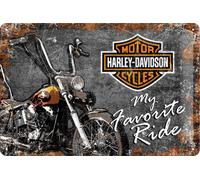 Nostalgic-Art Retro Tin Sign - Harley-Davidson - Favourite Ride - Gift idea for biker, Metal Plaque, 20 x 30 cm