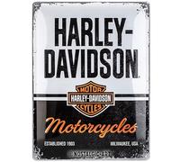 Nostalgic-Art Retro Tin Sign - Harley-Davidson - Motorcycles - Gift idea for biker, Metal Plaque, Vintage design for wall decoration, 30 x 40 cm