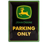 Nostalgic-Art Retro Tin Sign - John Deere Parking Only - Gift idea for tractor fans, Metal Plaque, Vintage design for wall decoration, 30 x 40 cm
