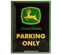Nostalgic-Art Retro Tin Sign - John Deere Parking Only - Gift idea for tractor fans, Metal Plaque, Vintage design for wall decoration, 30 x 40 cm