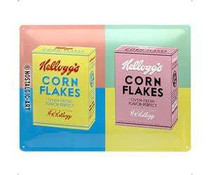Nostalgic-Art Retro Tin Sign - Kellogg's - Package Pop Art - Kitchen gift idea, Metal Plaque, Vintage design for wall decoration, 30 x 40 cm